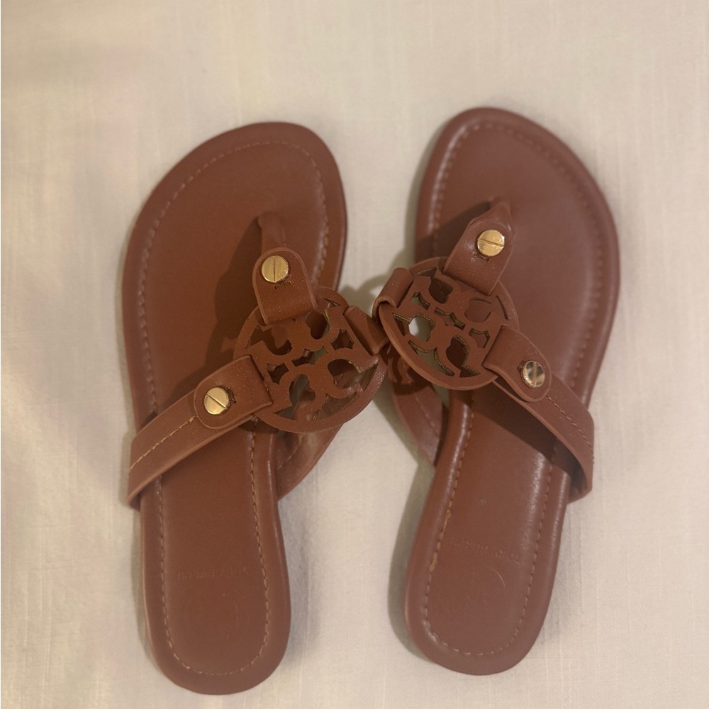 Tory Burch Tan Leather Sandals